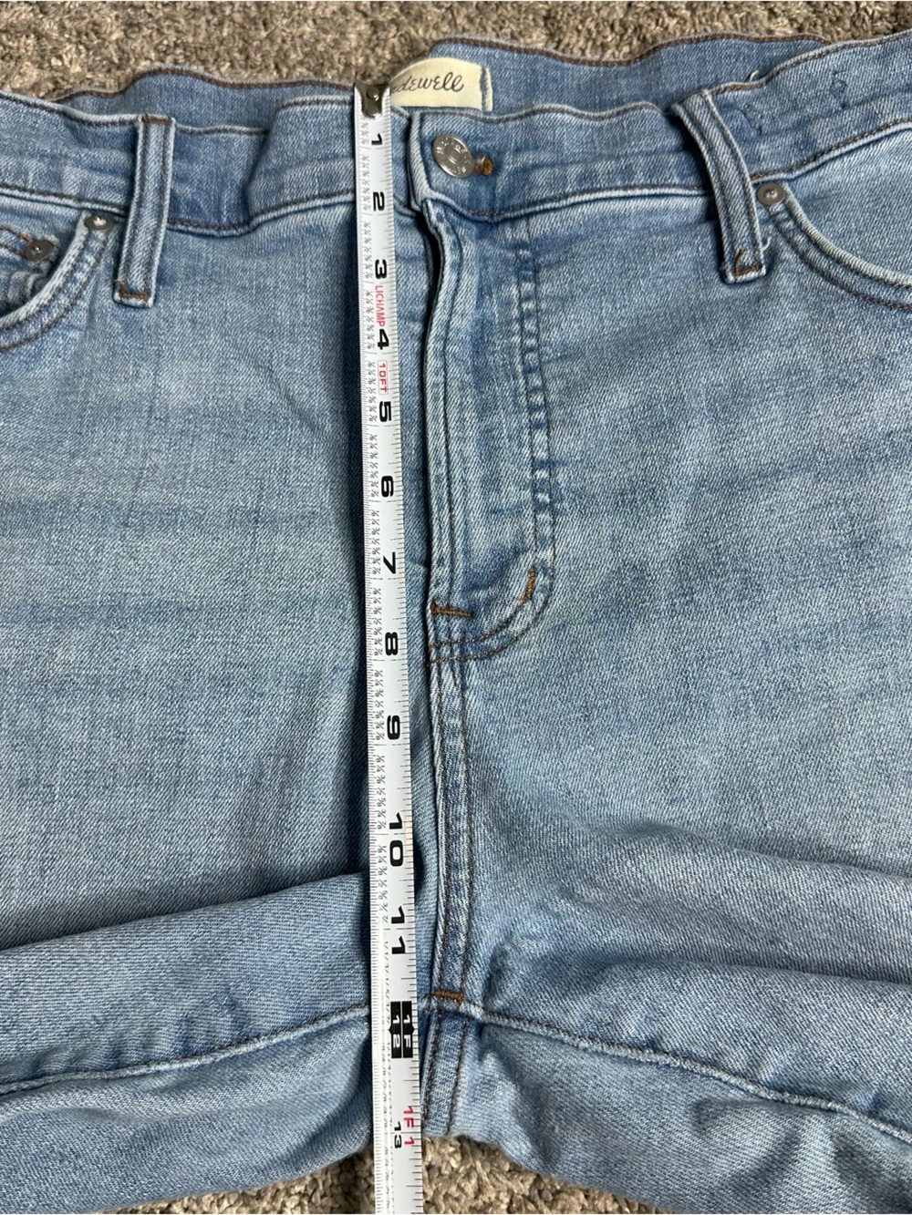 Madewell The Mid-Rise Perfect Vintage Jeans 33 16 plus straight leg medium wash - Picture 11 of 12